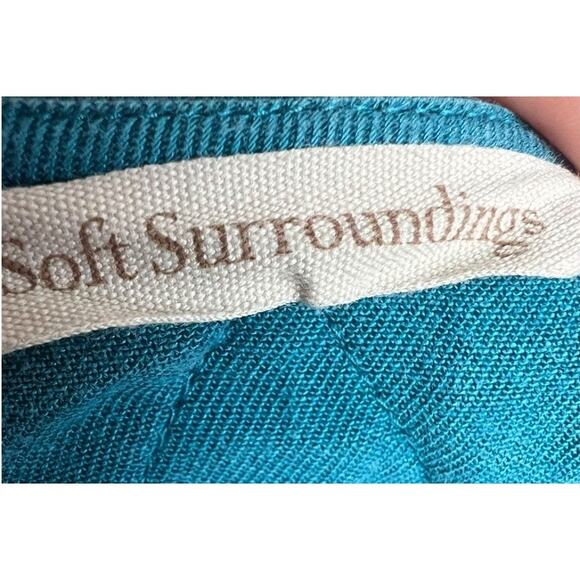 Soft Surroundings Teal Blue Oversized Blouse Shirt Top Womens Plus 1X - Picture 2 of 7